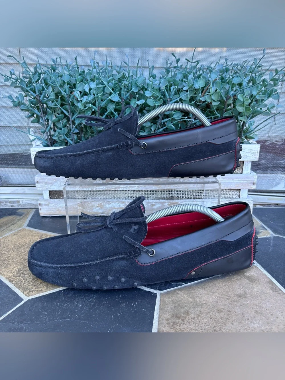 Tod's X Ferrari Gommino Suede Leather Driving Shoes